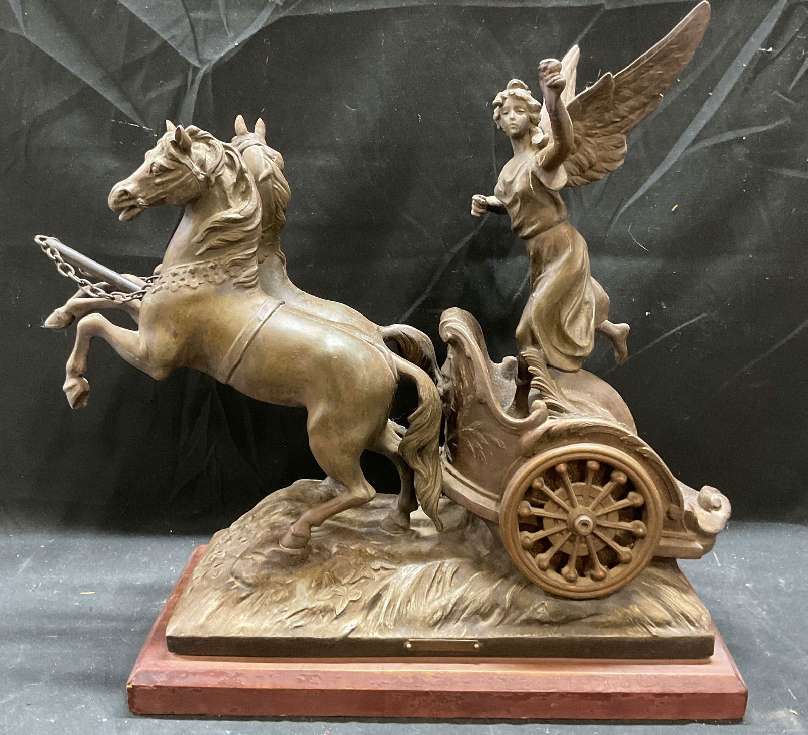 French Chariot of Victory Spelter Sculpture (1 of 8)