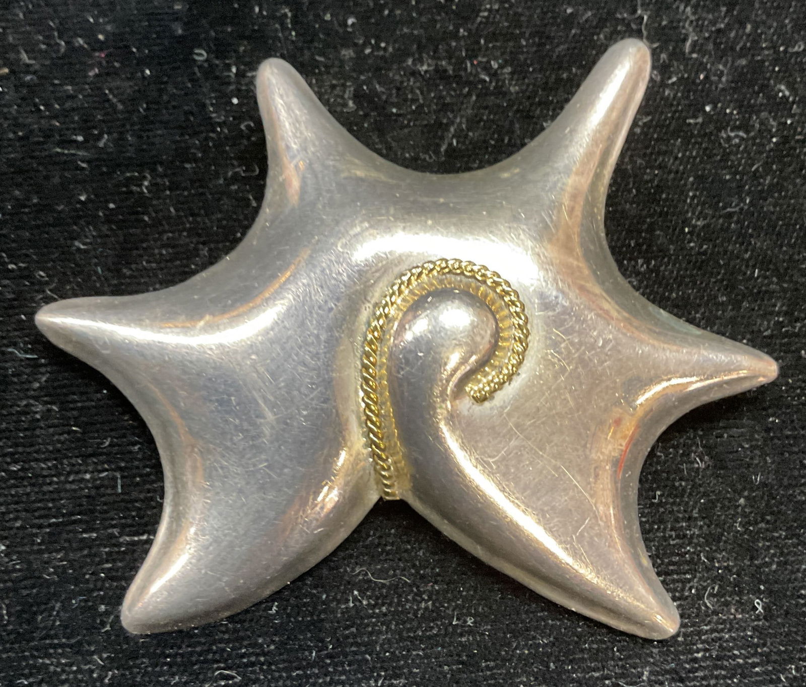 Laton Sterling Silver Star Brooch, Mexico (1 of 6)