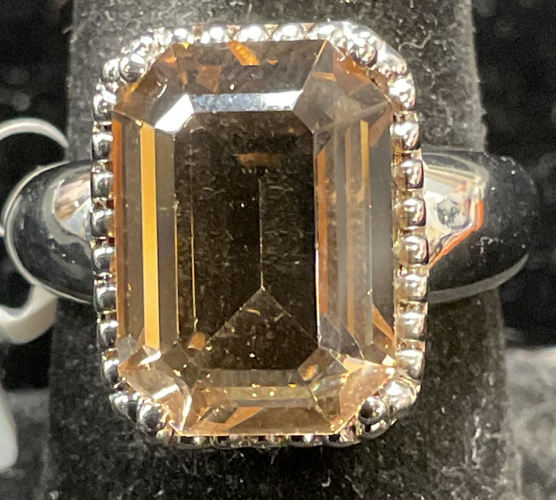 SAI Sterling Silver Crystal Cocktail Ring NWT (1 of 6)