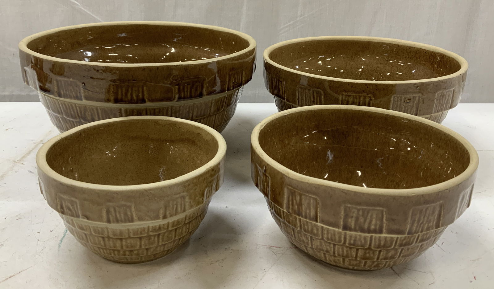 Set 4 McCoy Pottery Shingles Nesting Bowls USA (1 of 7)