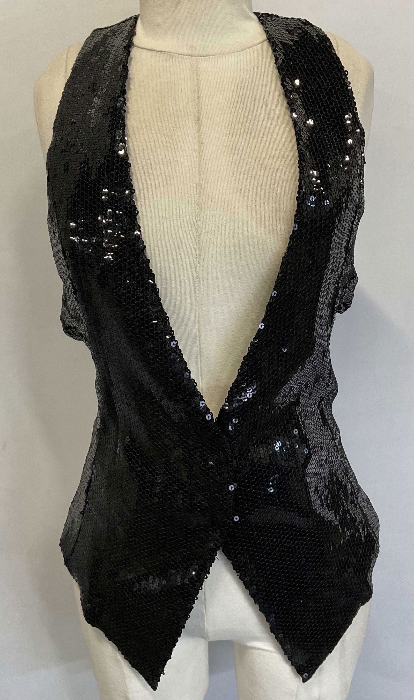 NWT Golde Black Sequined Vest USA (1 of 7)