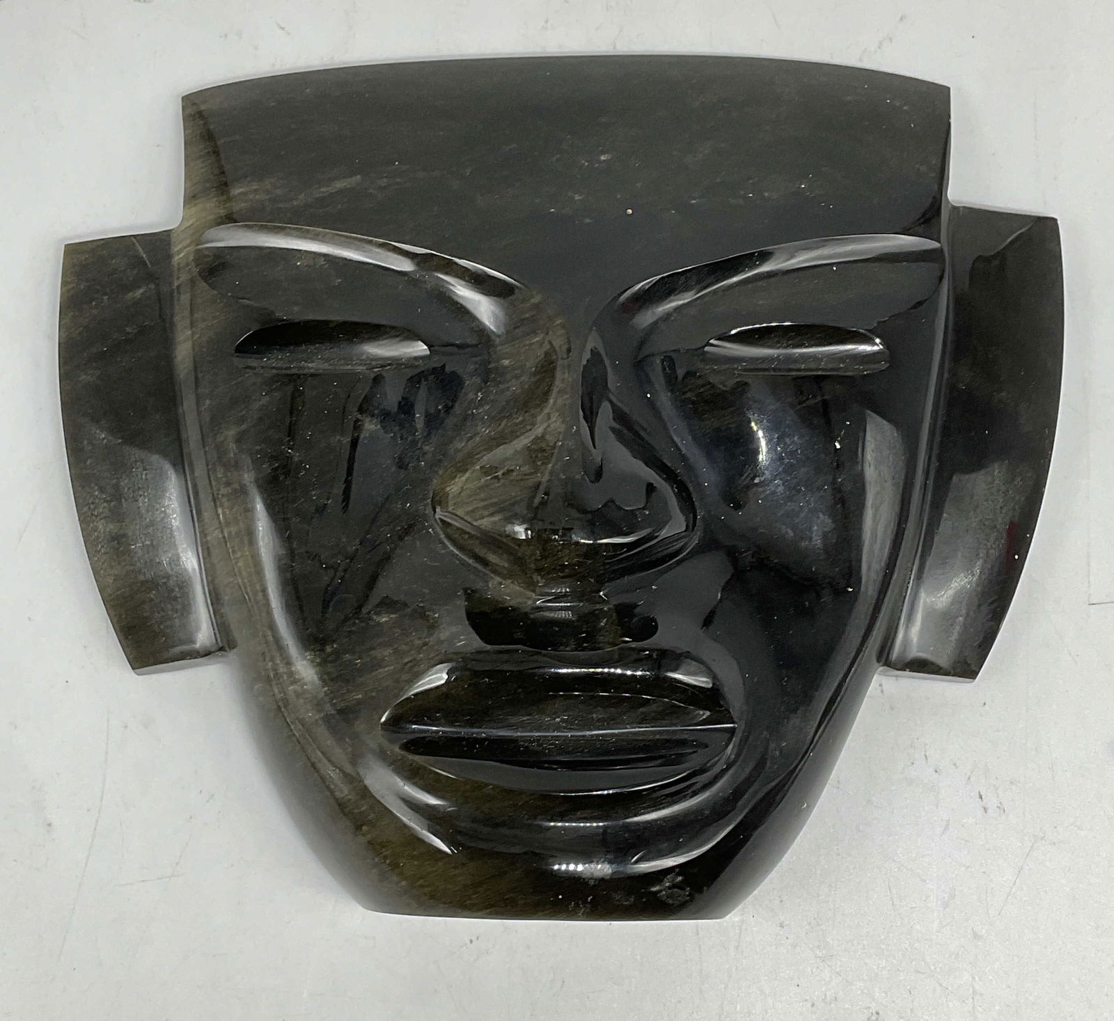 Aztec Style Carved Stone Mortuary Mask (1 of 6)