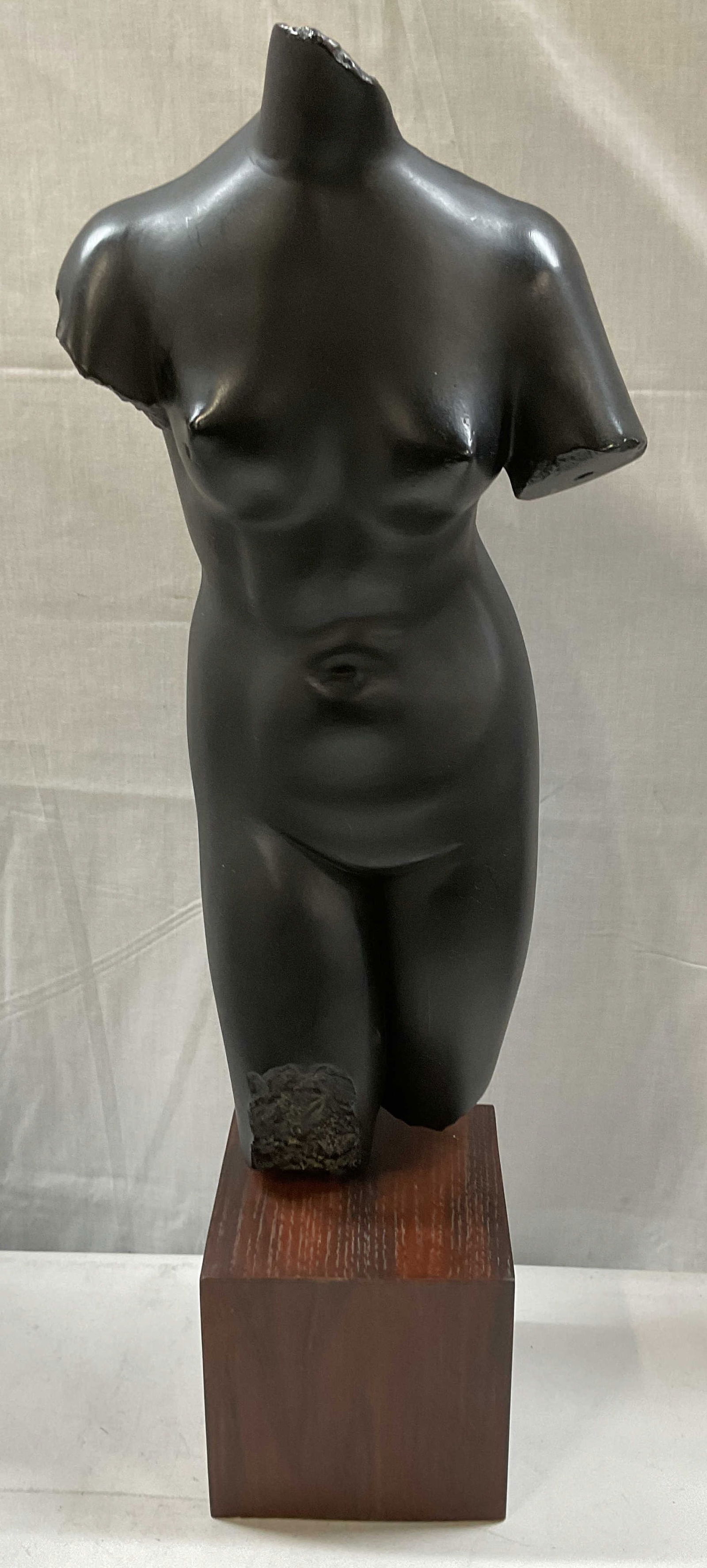 Black Venus De Milo Statue on Stand 22in (1 of 6)