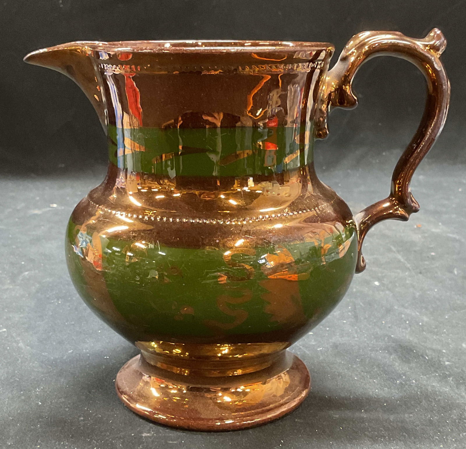 Antq English Victorian Copper Luster Crmc Pitcher (1 of 6)