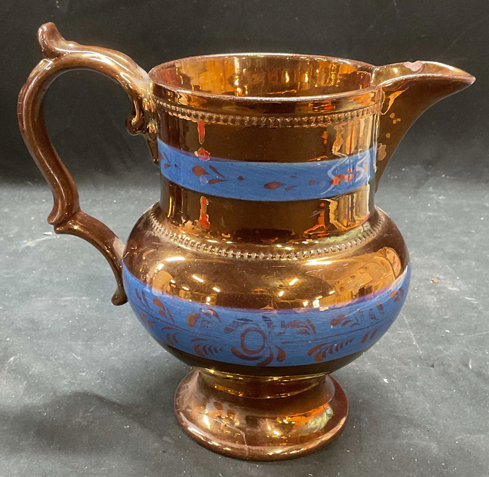 Antq English Victorian Copper Luster Crmc Pitcher (1 of 6)