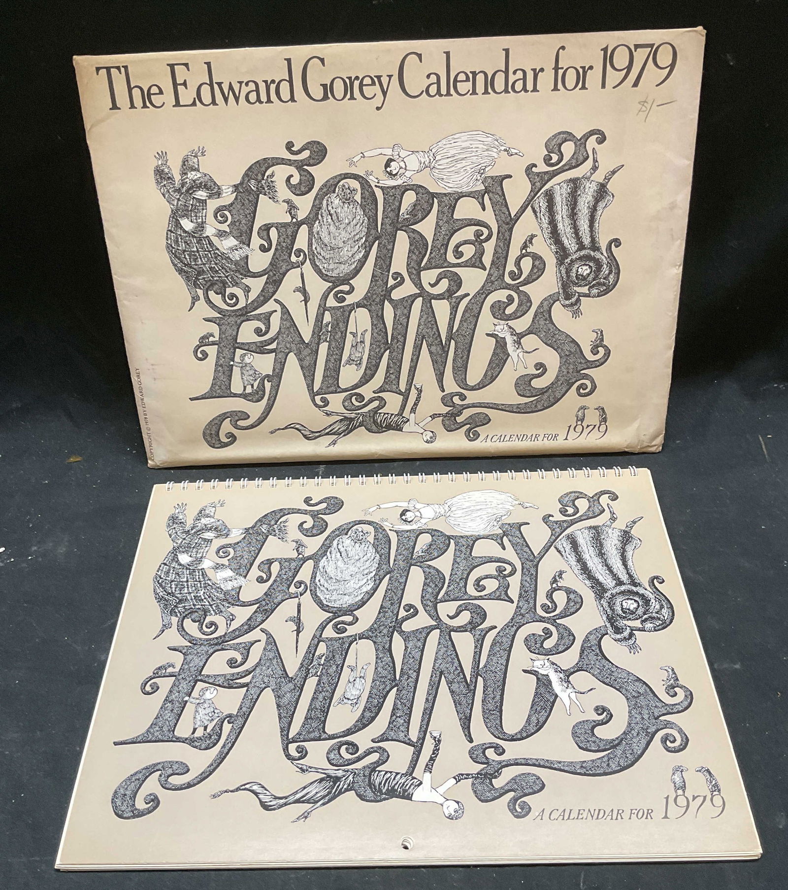 1978 Edward Gorey Illustrated Calendar for 1979 (1 of 6)