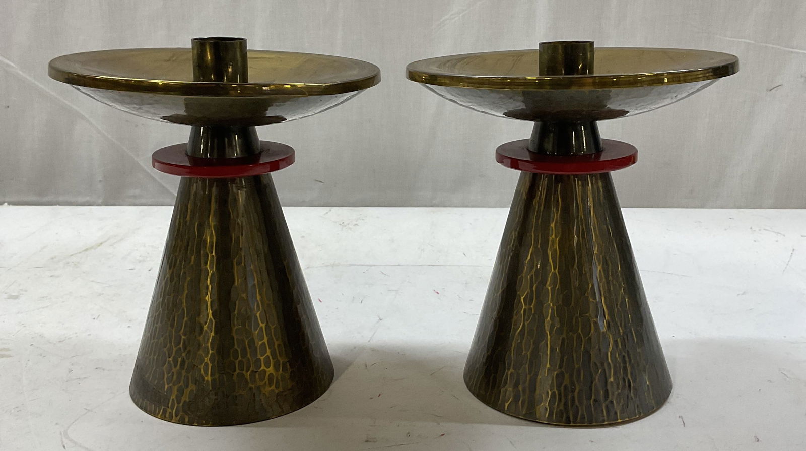 Pair Brass Altar Candle Holders Switzerland (1 of 7)
