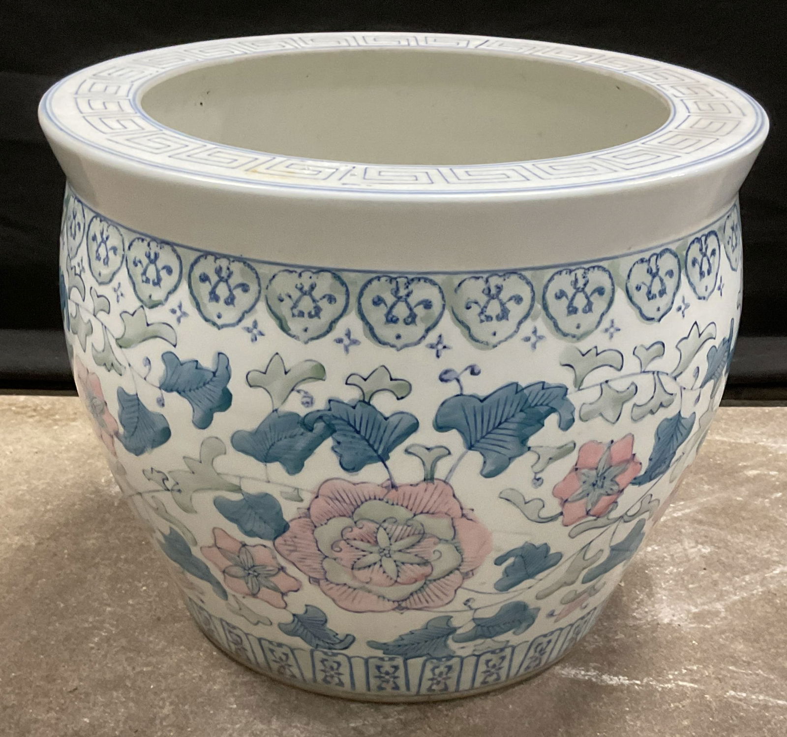 Hand Painted Floral Asian Porcelain Planter (1 of 6)