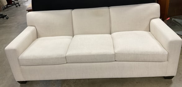 Modern Minimalist White Upholstered Couch