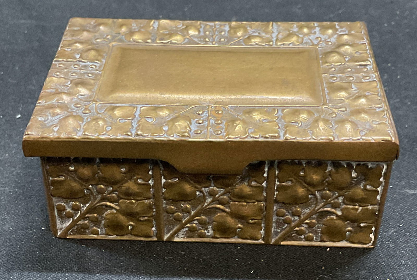 Antique German Brass Repousse Jewelry Box (1 of 7)