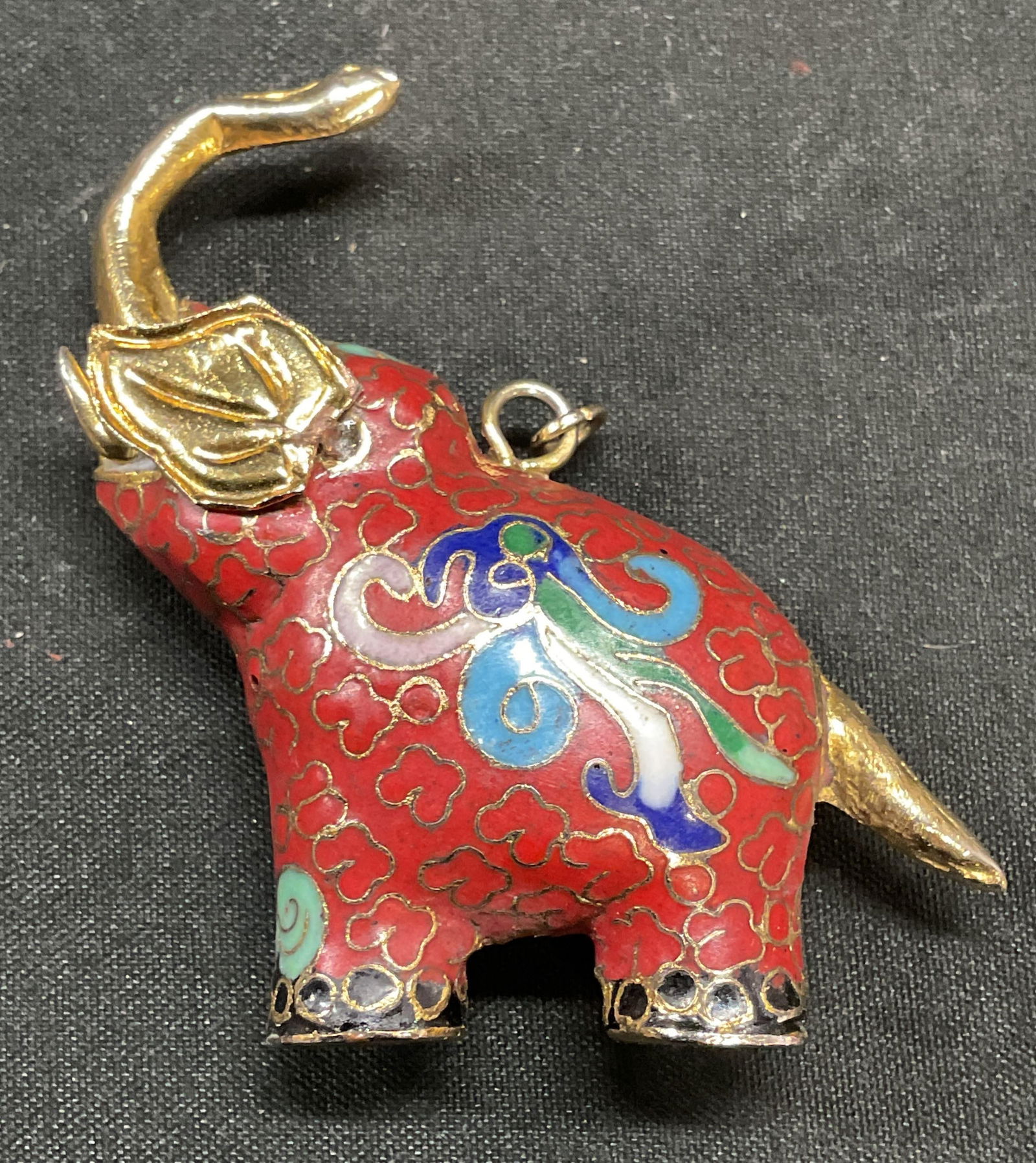 Vintage Cloisonne Enamel Elephant Pendant (1 of 6)