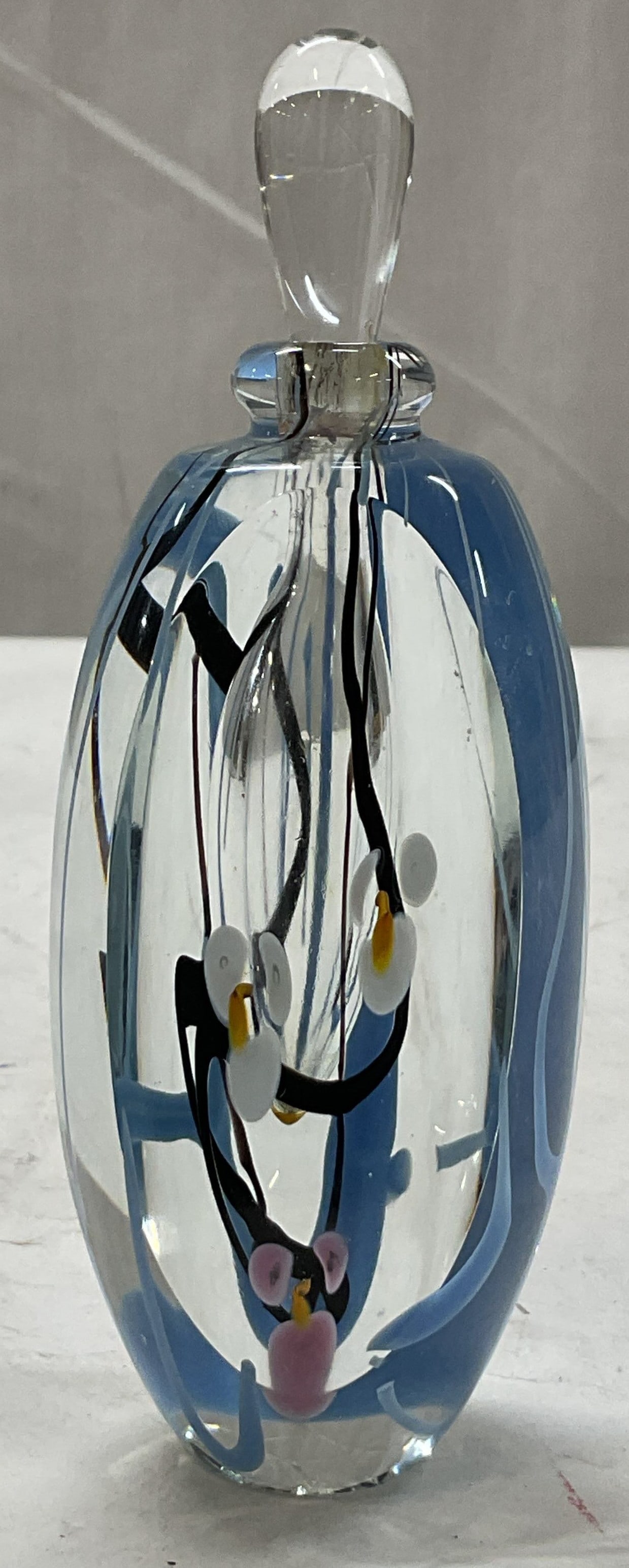 SGND Hand Blown Art Glass Perfume Bottle W Stopper (1 of 11)