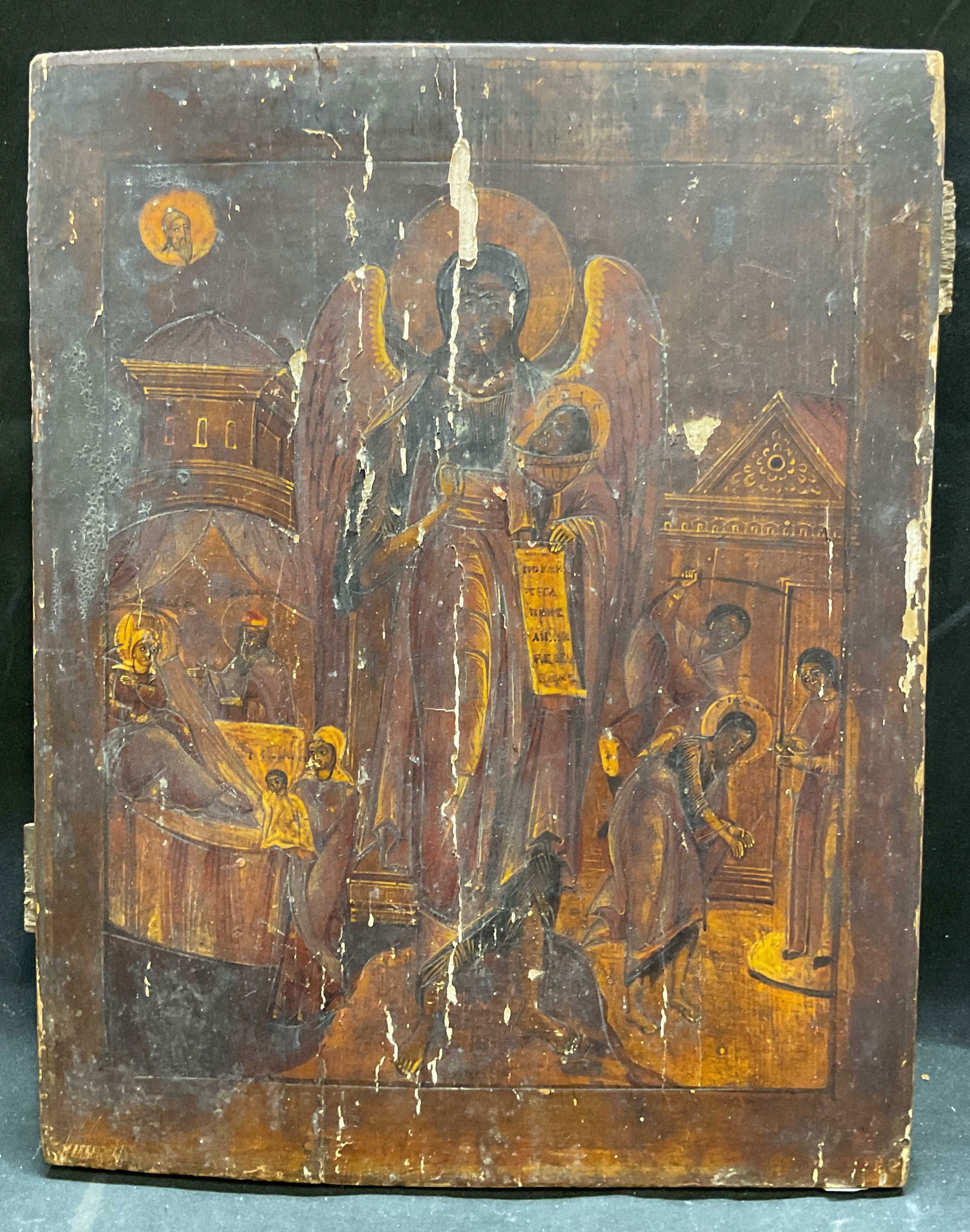 Antique Hand Painted Russian Orthodox Icon (1 of 6)