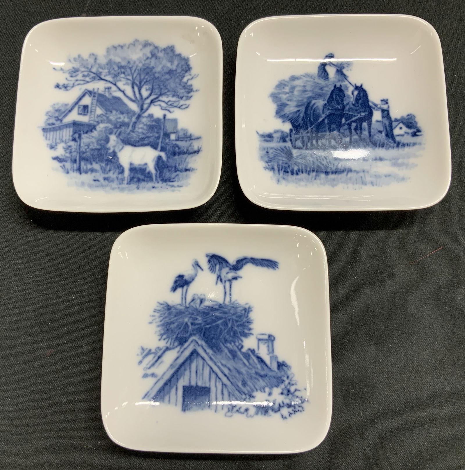 Set 3 Vtg Royal Copenhagen Trinket Dishes DENMARK (1 of 6)