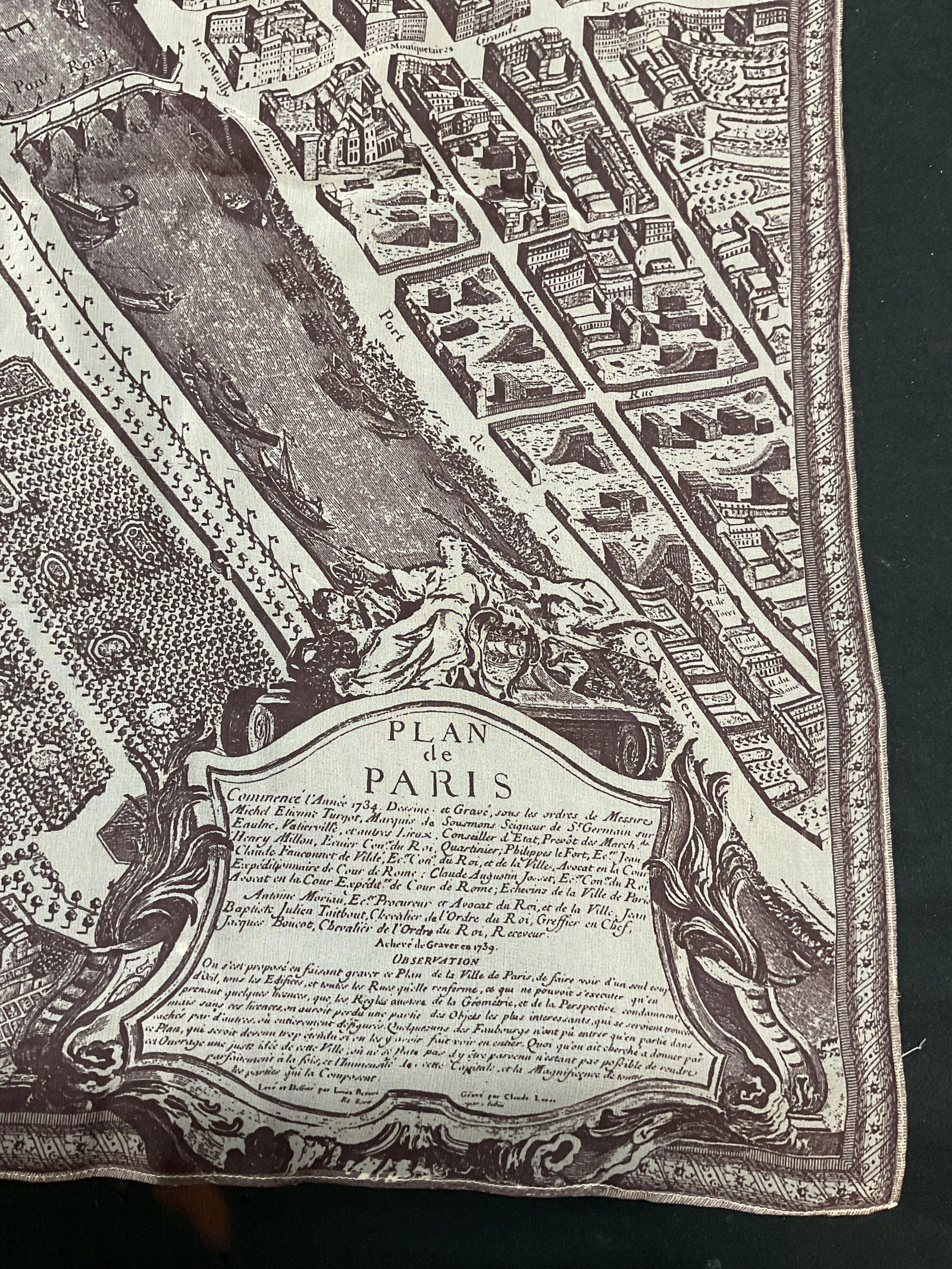 Vintage Paris Street Map Silk Scarf (1 of 6)