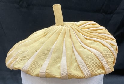 Vintage Bergdorf Goodman Yellow Beret USA