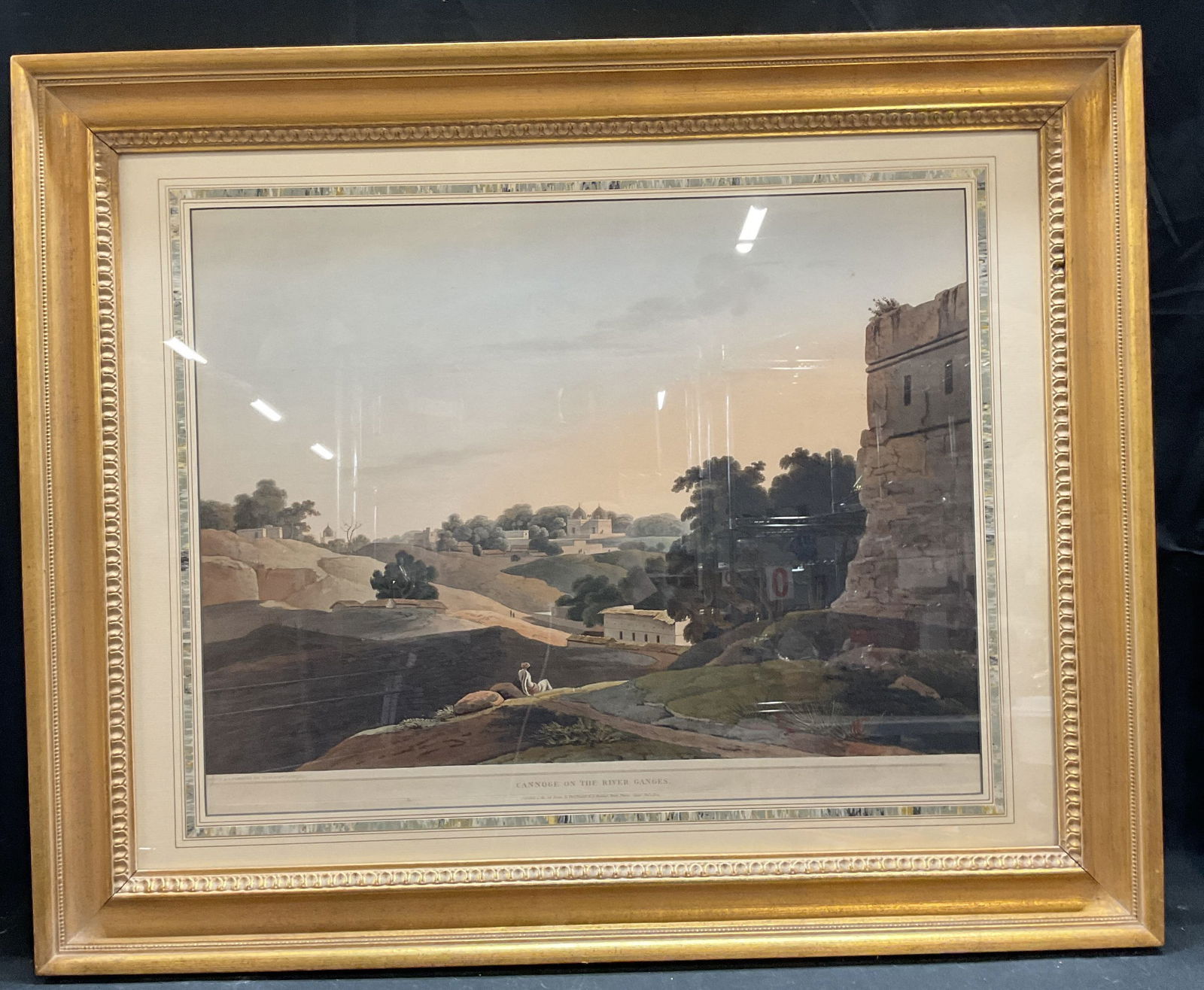 Antique Daniell Ganges River Engraving 32.5in (1 of 6)