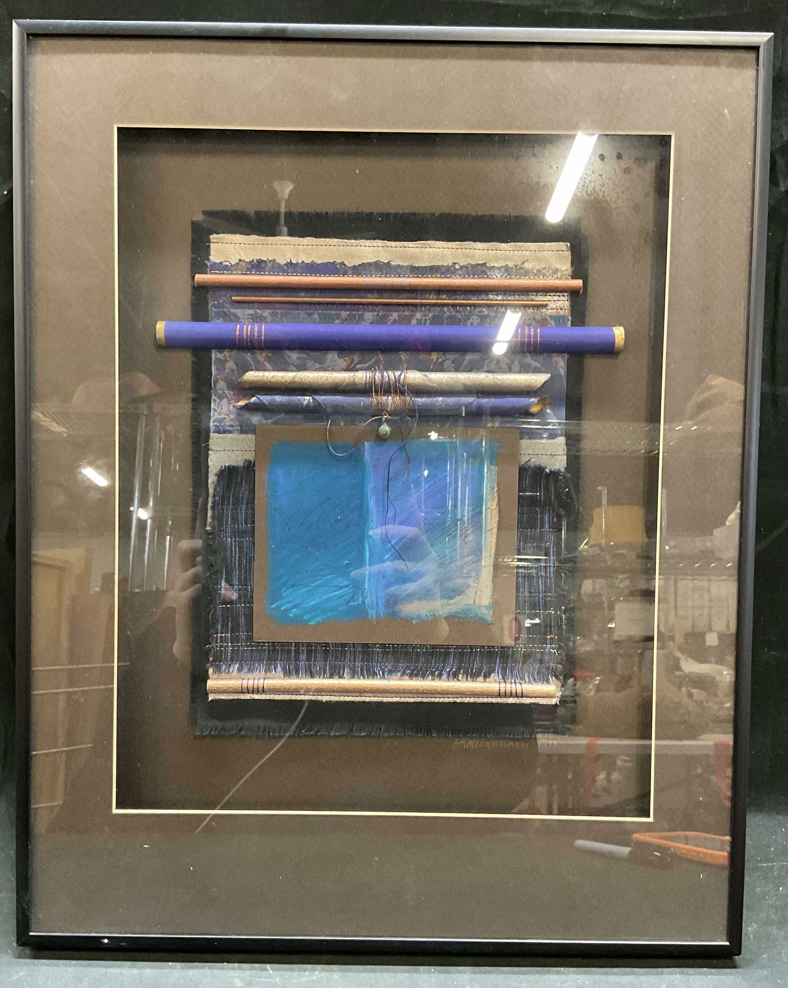 Framed Signed Warn Mixed Media Collage 1988 (1 of 6)