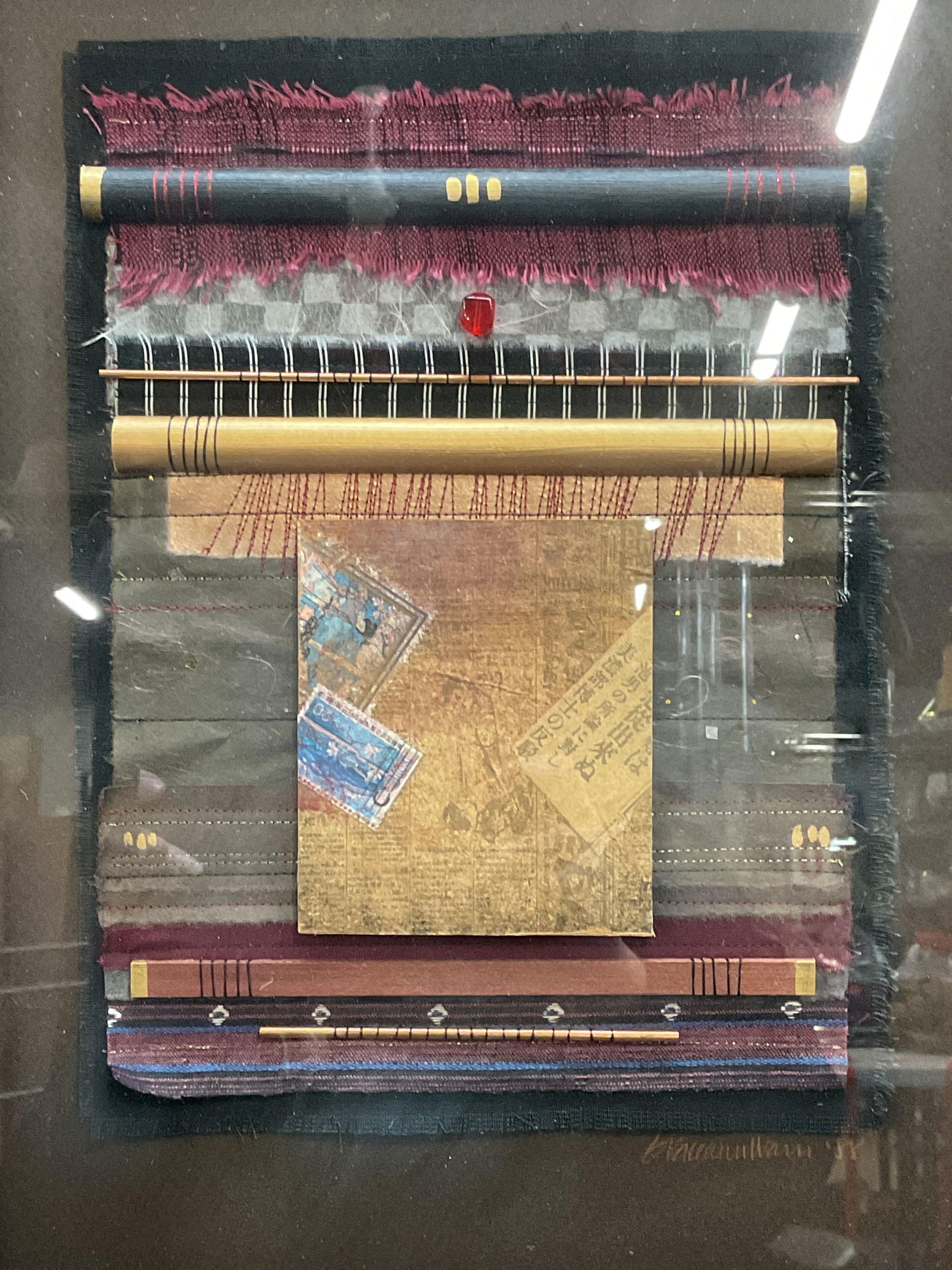 Framed Signed Warn Mixed Media Collage 1988 (1 of 6)