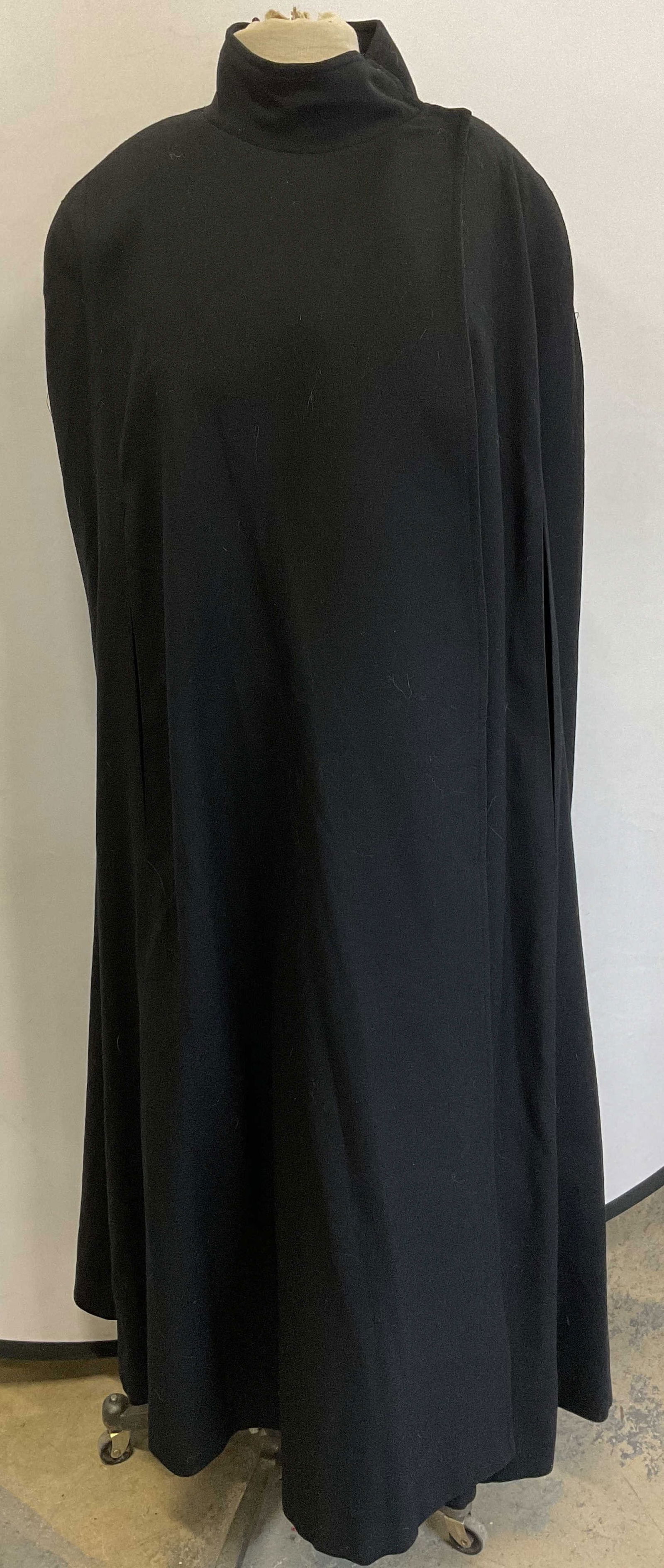 Vintage Black Cut Out Cape 47in Long (1 of 11)