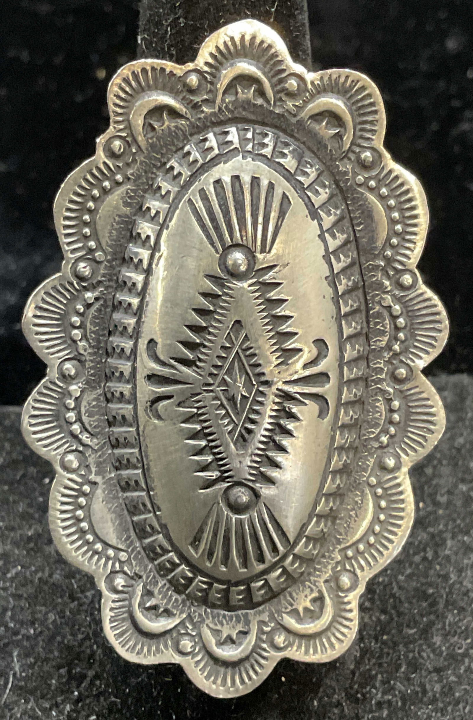 Signed VJP Platero Sterling Silver Navajo Ring (1 of 6)