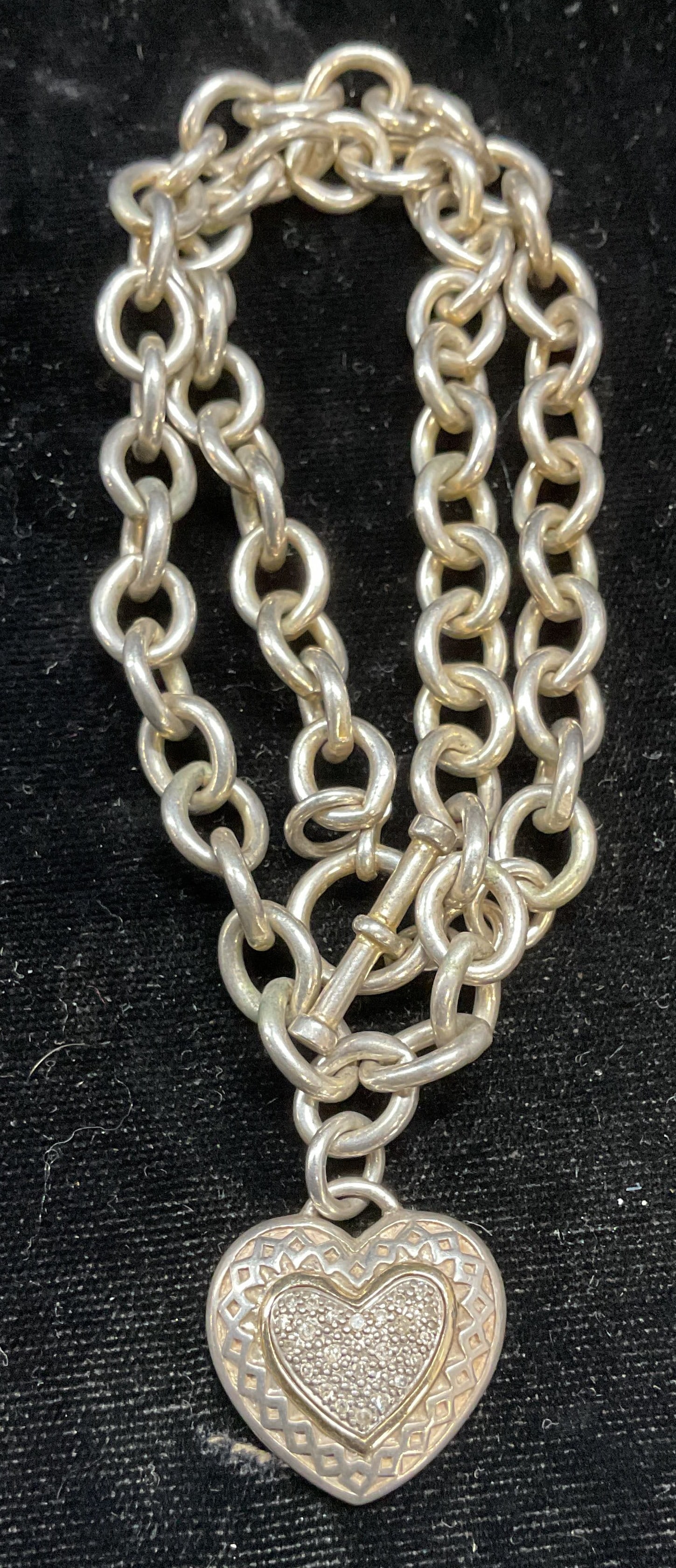 Bordeaux Sterling Silver 14k Gold Diamond Necklace (1 of 6)