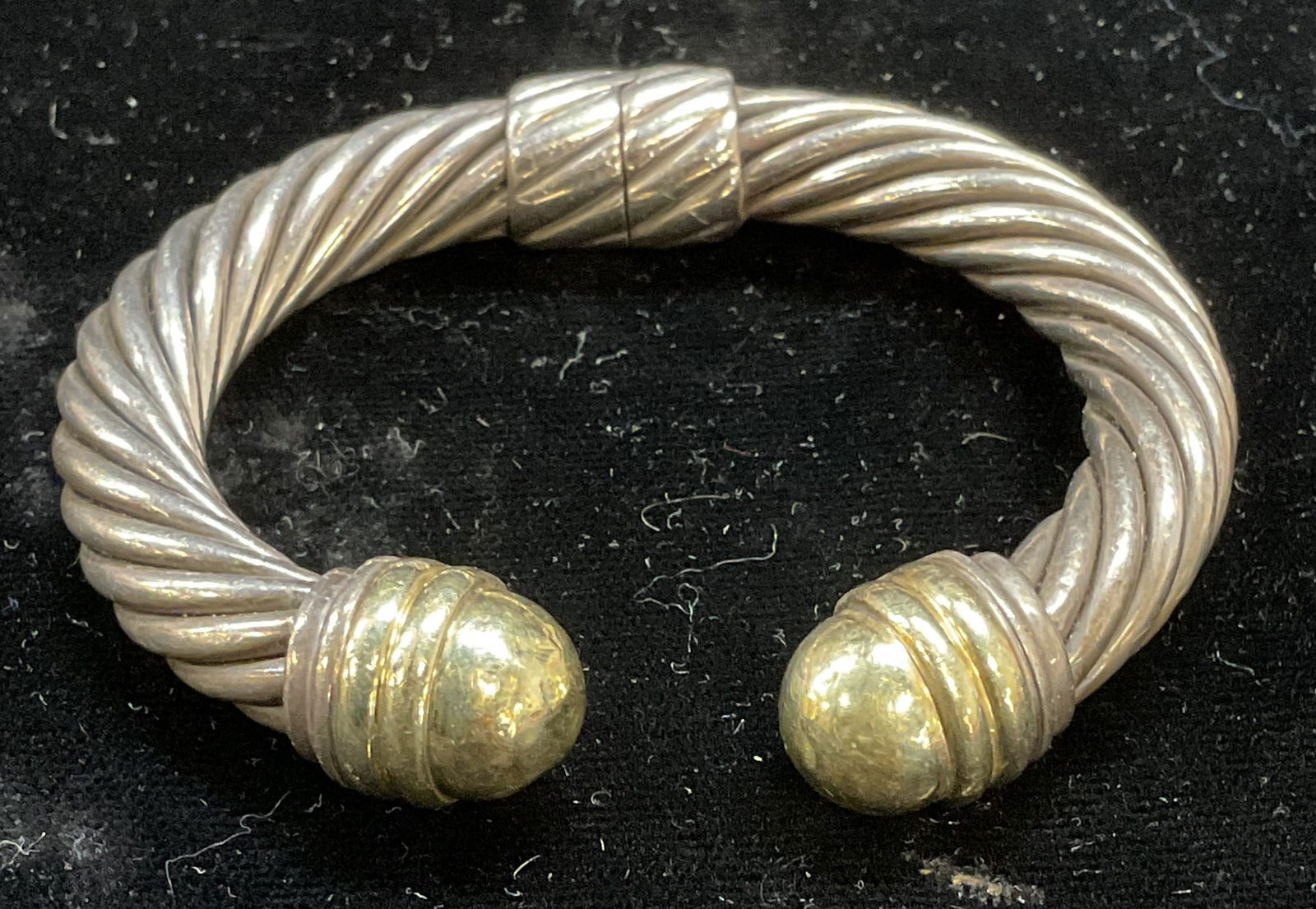Yurman Sterling Silver & 14k Gold Cable Bracelet (1 of 6)