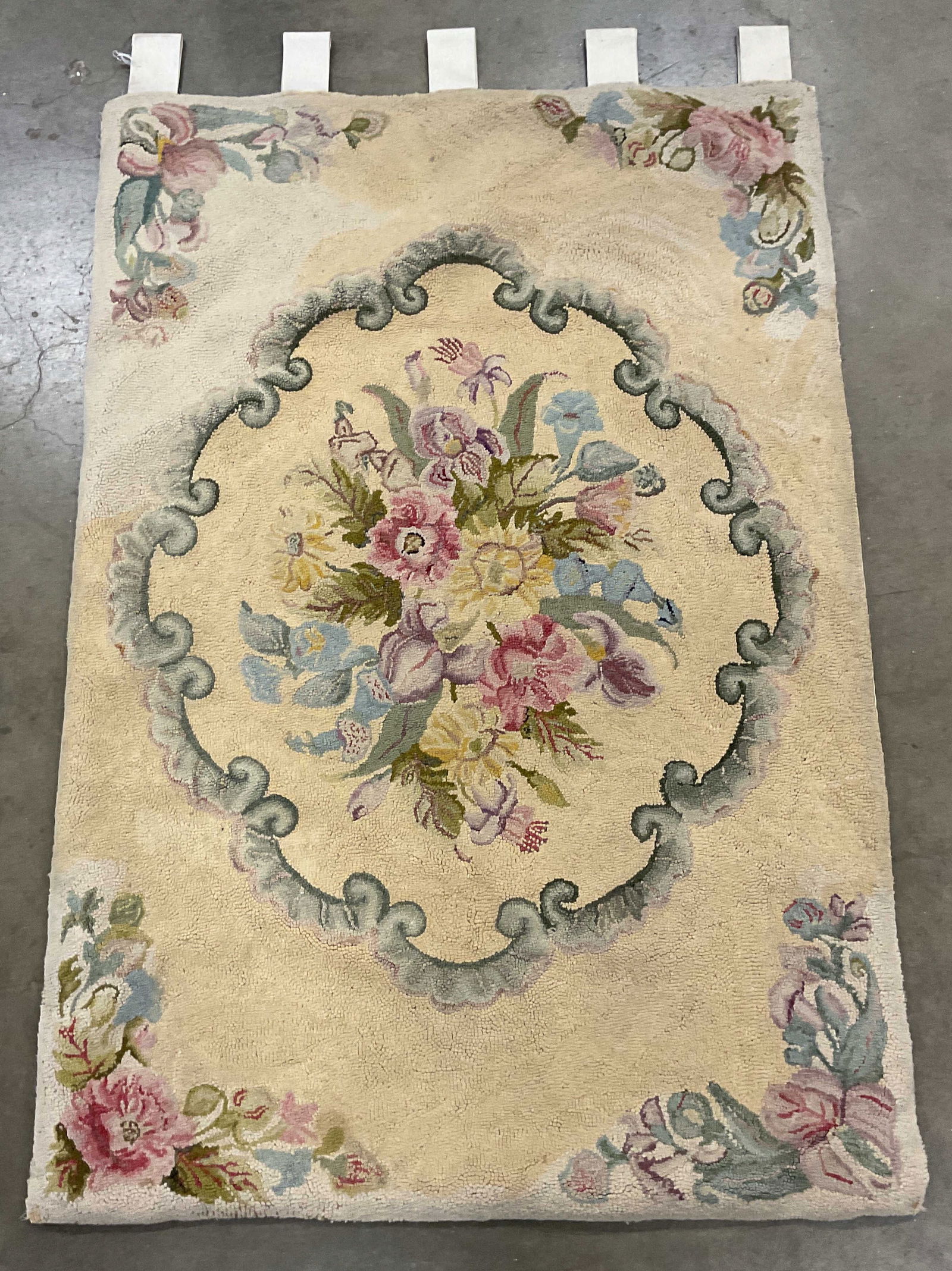 Vintage Handmade Floral Wool Tapestry (1 of 6)
