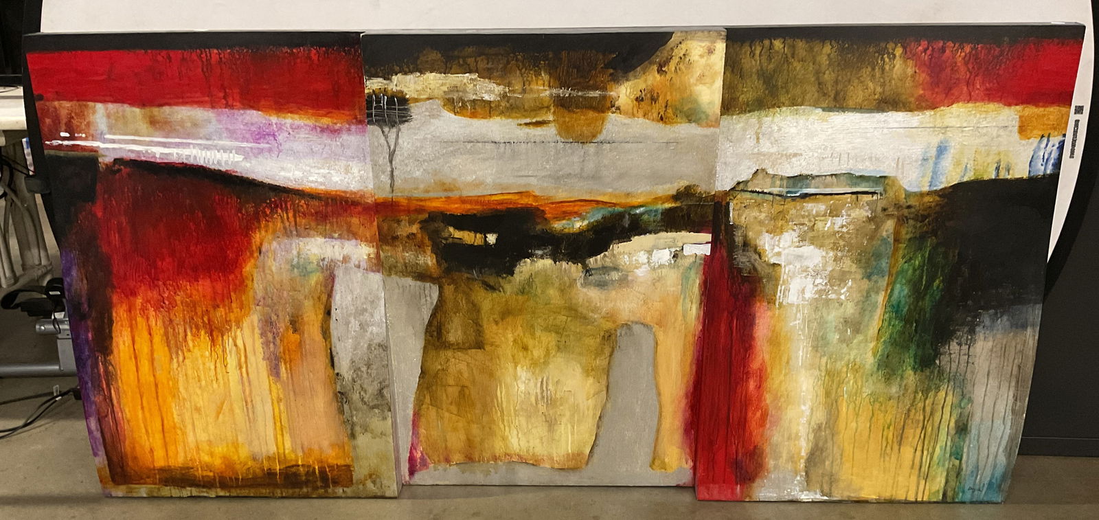 Douglas High Tide Abstract Oil Painting 6Ft W (1 of 6)