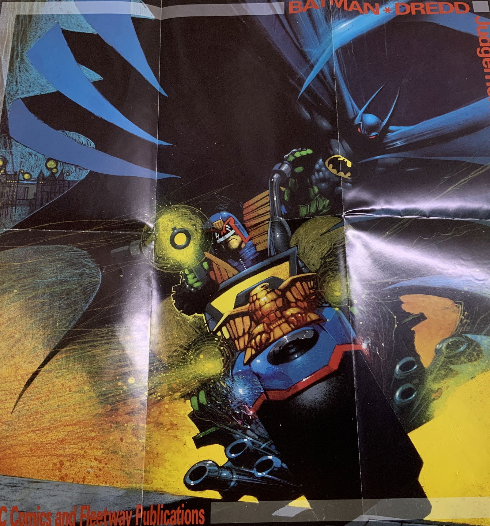 1991 DC Batman Dredd Judgment on Gotham Poster (1 of 7)