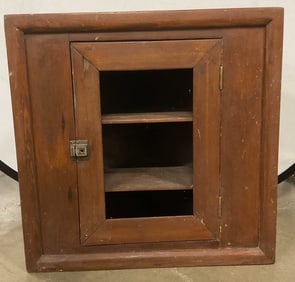 Vintage Wood Wall Mount Corner Cabinet 2ft