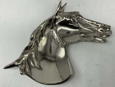Silver Toned Horse Head Trinket Dish