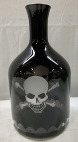 Twos Company Skull & Crossbones Glass Decanter