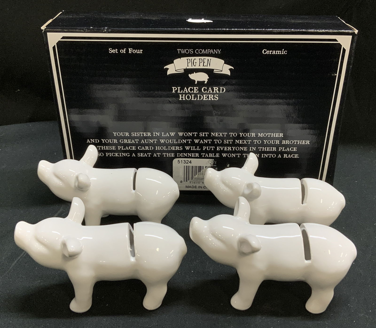 Twos Company Set 4 Pig Pen Place Card Holders (1 of 7)
