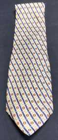 MOSCHINO Yellow Geometric Silk Necktie