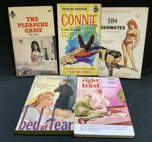 Lot 5 Pulp Fiction Erotica Books 1950-1960s CURTIS