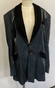 Arkivestry Blue Suede Suit Jacket