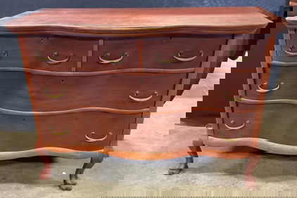 Vintage Four Drawer Wood Dresser