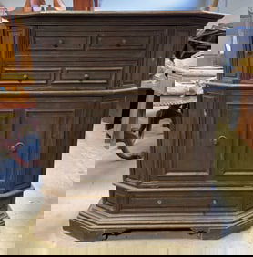 Vintage Dark Wood Chest of Drawers