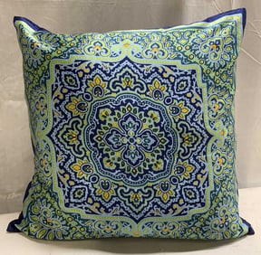 Mediterranean Style Pattern Poly Blend Thrw Pillow