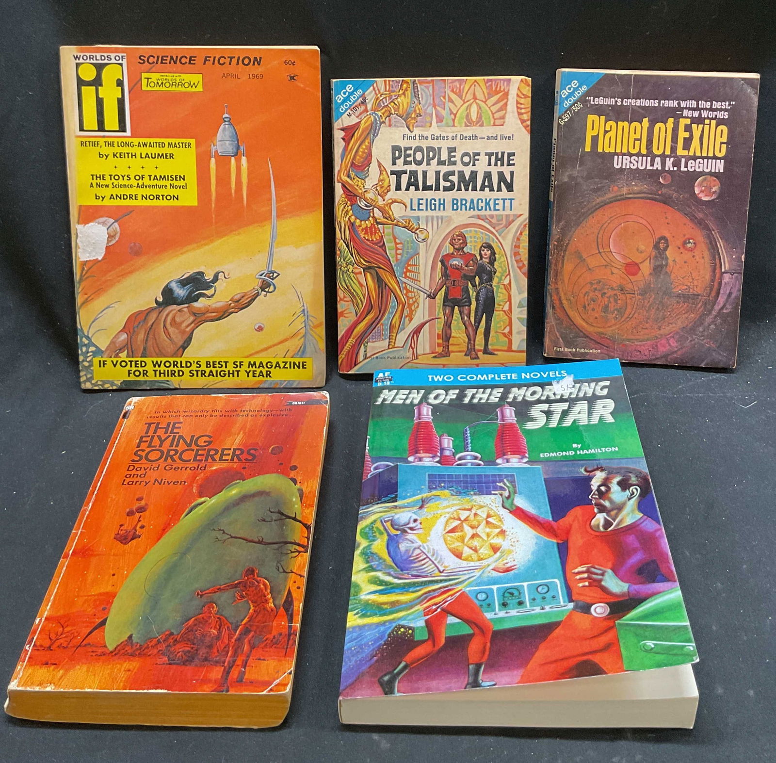 5 Sci Fi Double Novel Books 1960s-2010s Clement+ (1 of 19)