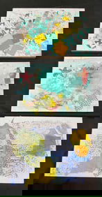 Lot 3 Abstract Collage Paintings