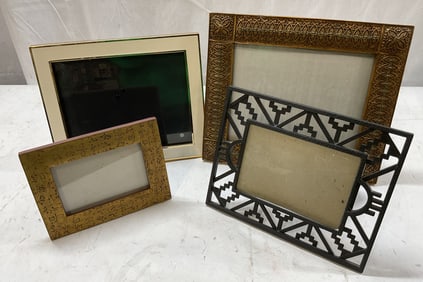Lot 4 Brass & Metal Picture Frames