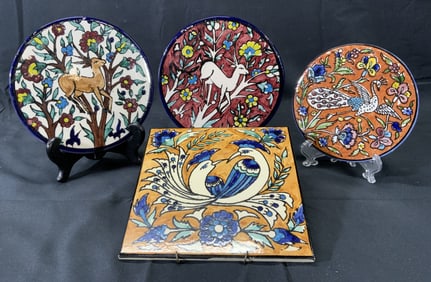Painted Ceramic Plates & Tile Botanical Animals