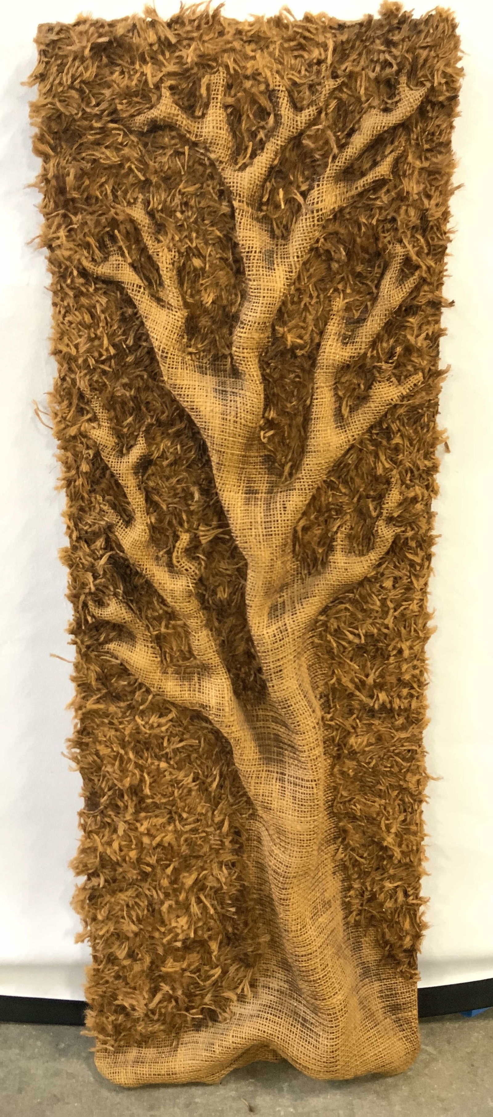 RODGER M BISHOP Burlap Tree Textile Folk Art (1 of 8)