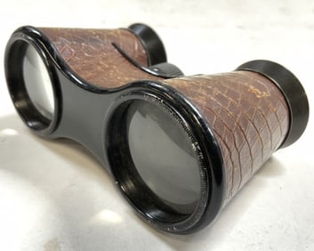 CARL ZEISS Vtg Leather Lined Galilean Binoculars