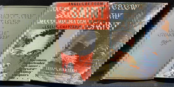 Lot 3 Mystery Fiction Books 1930-1940s CHARTERIS