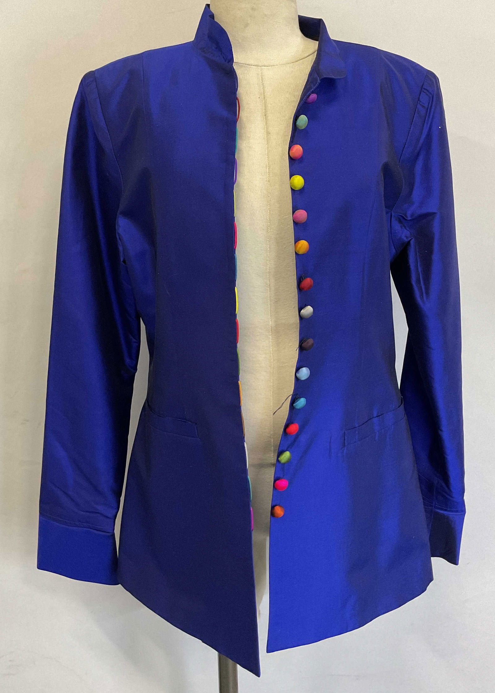 Richard K Tsao Blue Silk Suit Jacket (1 of 7)