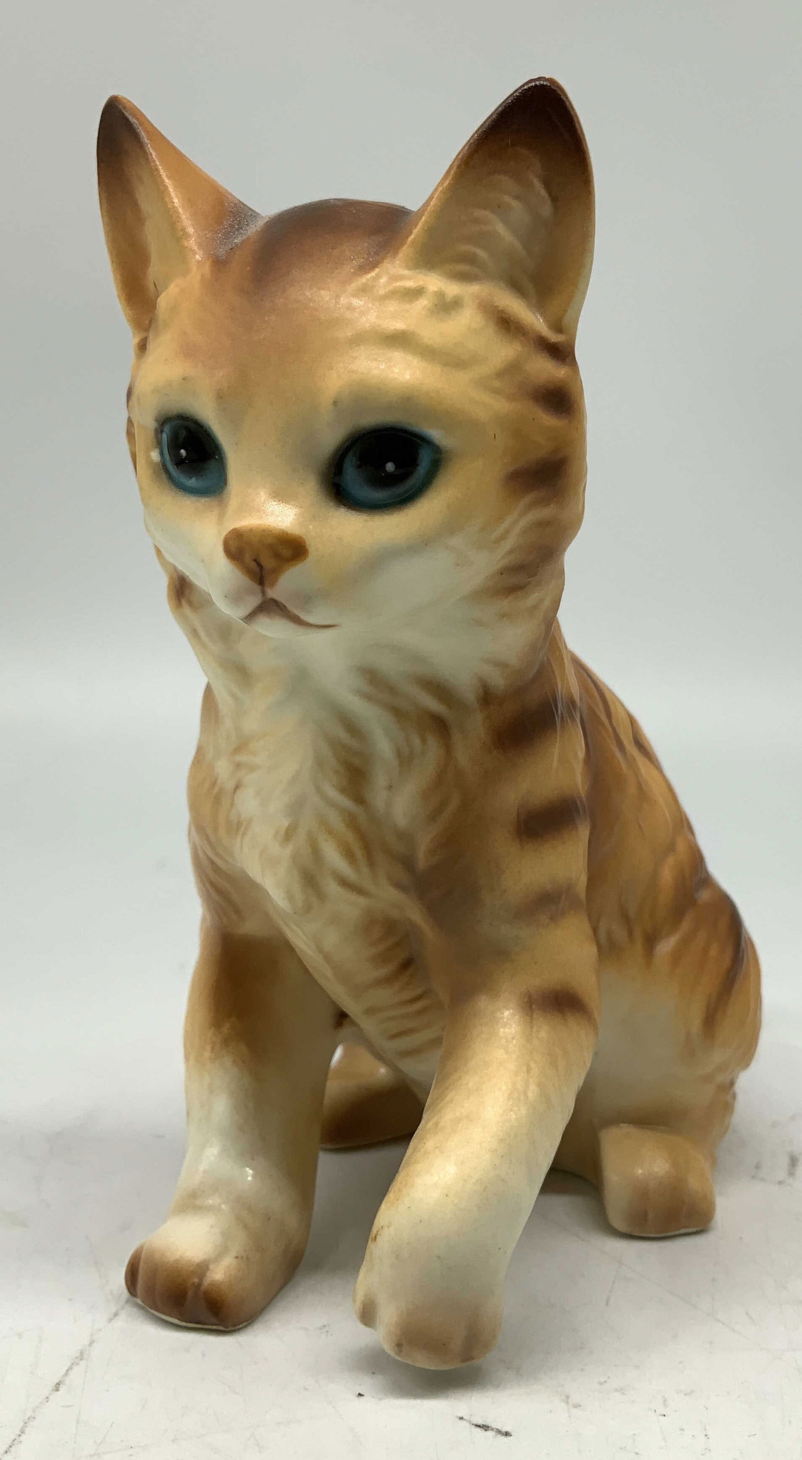 Vtg Orange Tabby Cat Ceramic Figurine (1 of 6)