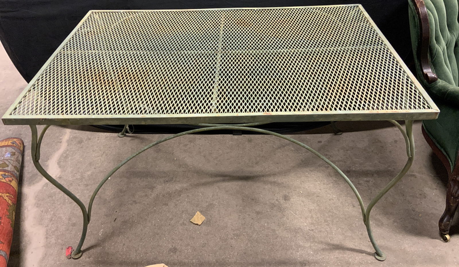 Vintage Iron Outdoor Patio Table Green (1 of 8)